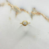 Anillo Solitario Halo 4.18gr / T5 / Diamante 50pts Oro Amarillo (Joya) &