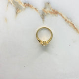 Anillo Solitario Halo 4.18gr / T5 / Diamante 50pts Oro Amarillo (Joya) &