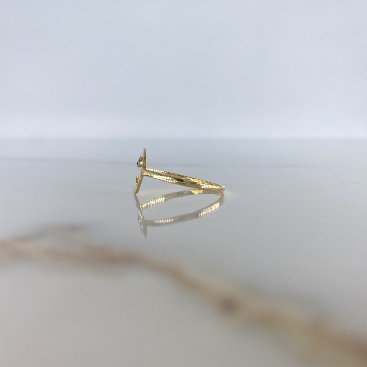 Anillo Emoji 1.4gr / T7 1/4 / Circones Negros Oro Amarillo &