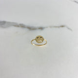 Anillo Emoji 1.4gr / T7 1/4 / Circones Negros Oro Amarillo &