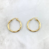 Candongas Mary 3.95gr / 3.4cm / Entorchadas Oro Amarillo