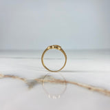 Anillo Infinito 1.65gr / T5 3/4 / Circones Blancos Oro Amarillo &