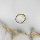Anillo Estrellas 1.4gr / T7 1/4 / Circones Blancos Oro Amarillo &