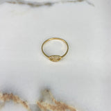 Anillo GC 1.65gr / T9 1/2 / Circones Blancos Oro Amarillo &