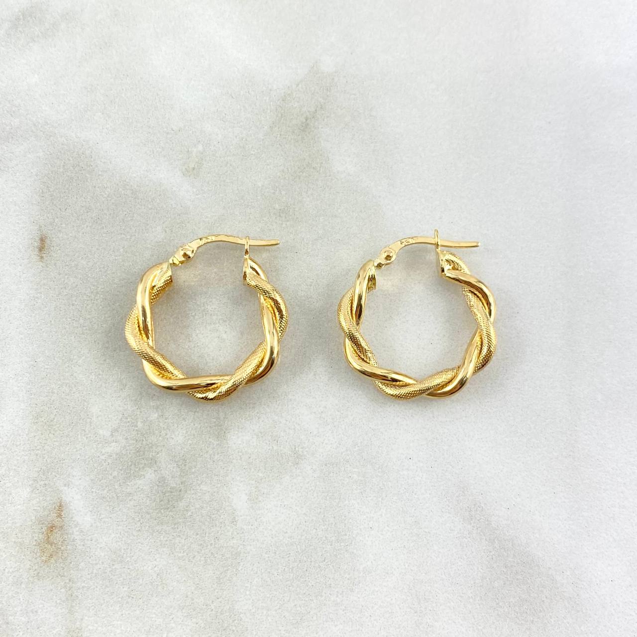 Candongas Angi 1.95gr / 2cm / Serpientes Punteada Oro Amarillo ©