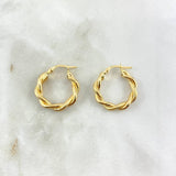 Candongas Angi 1.95gr / 2cm / Serpientes Punteada Oro Amarillo ©