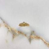 Anillo 15s Tiara 1.75gr / T6 1/2 / Circones Blancos Oro Amarillo &