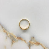 Anillo 15s Tiara 1.75gr / T6 1/2 / Circones Blancos Oro Amarillo &
