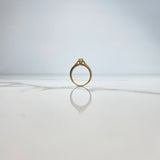 Anillo Puente 3.1gr / T4 1/2 / Circones Blancos Oro Amarillo &