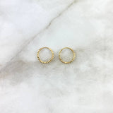Candongas Aro Rayado 0.85gr / 1.6cm / Oro Amarillo