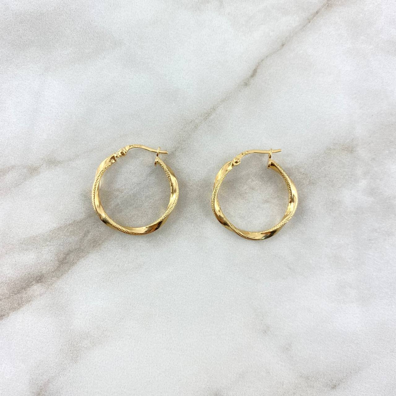 Candongas Asby 1.4gr / 2.4cm / Oro Amarillo 18K