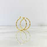 Candongas Sami 1.6gr / 2.7cm / Punteadas Entorchadas Oro Amarillo 18K