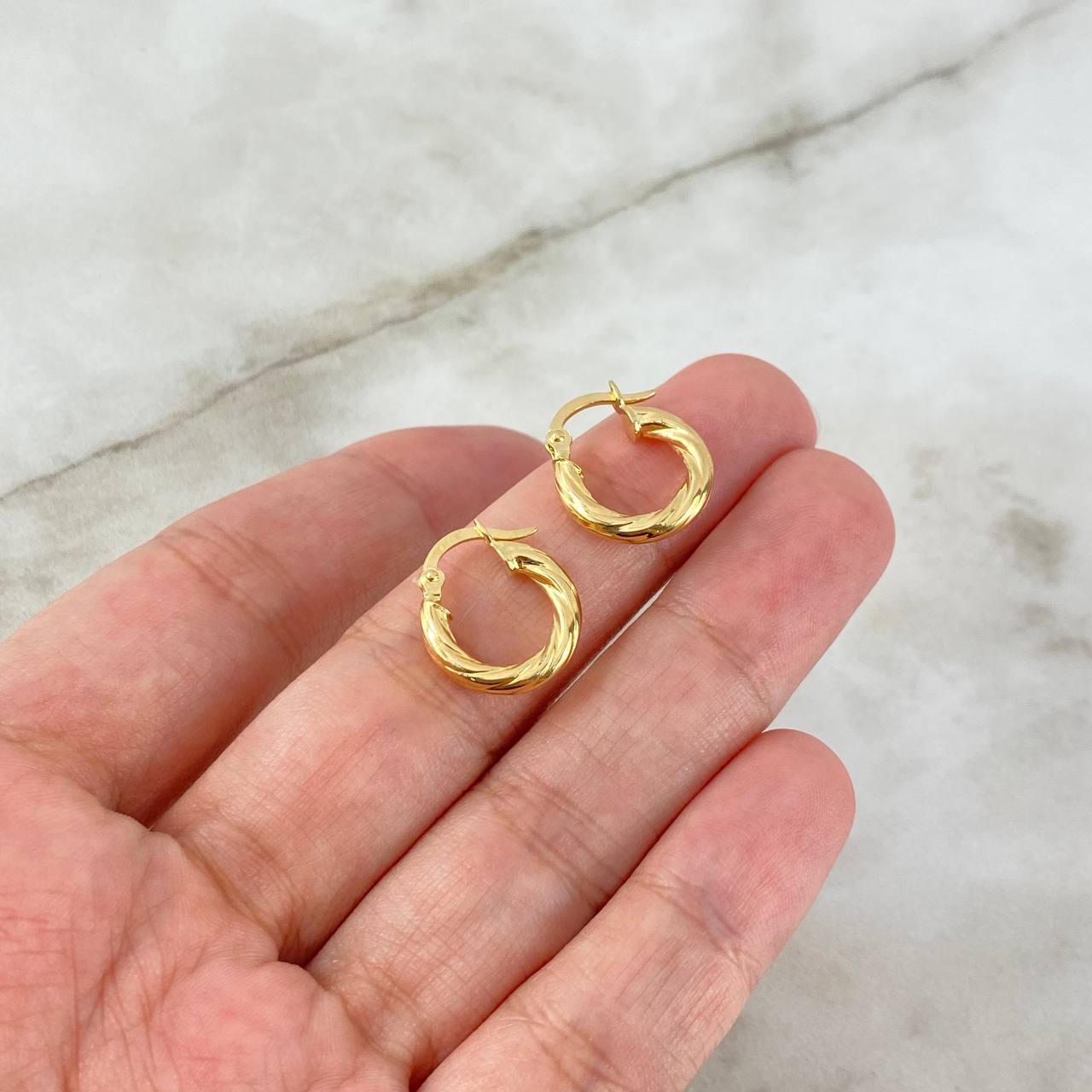 Candongas Mary 1.1gr / 1.5cm-Oro Amarillo 18K