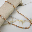 Cadena Rustica 49.2gr / 60cm / 5mm Maciza  Dos Oros Blanco Rosa $