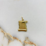 Dije Placa Pergamino 1.75gr / 3cm / 21.65*15.95mm Lisa Oro Amarillo &