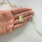 Dije Placa Pergamino 1.75gr / 3cm / 21.65*15.95mm Lisa Oro Amarillo &