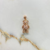 Dije Oso 8.75gr / 3.5cm / Circones Colores Bufanda Oro Rosa $