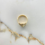 Anillo Rostro de Cristo 9.3gr / T11 / Circones Blancos Azules Dos Oros Amarillo Blanco &