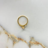 Anillo Solitario  2.45gr / T7 / Circones Blancos Oro Amarillo &