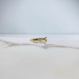Anillo Solitario  2.45gr / T7 / Circones Blancos Oro Amarillo &