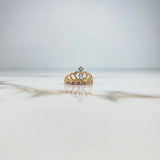 Anillo Corona 15s 3.35gr / T7 / Circones Blancos Morados Rosados Dos Oros Amarillo Blanco &