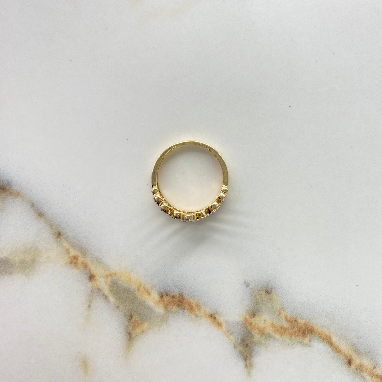 Anillo Corona 15s 3.35gr / T7 / Circones Blancos Morados Rosados Dos Oros Amarillo Blanco &