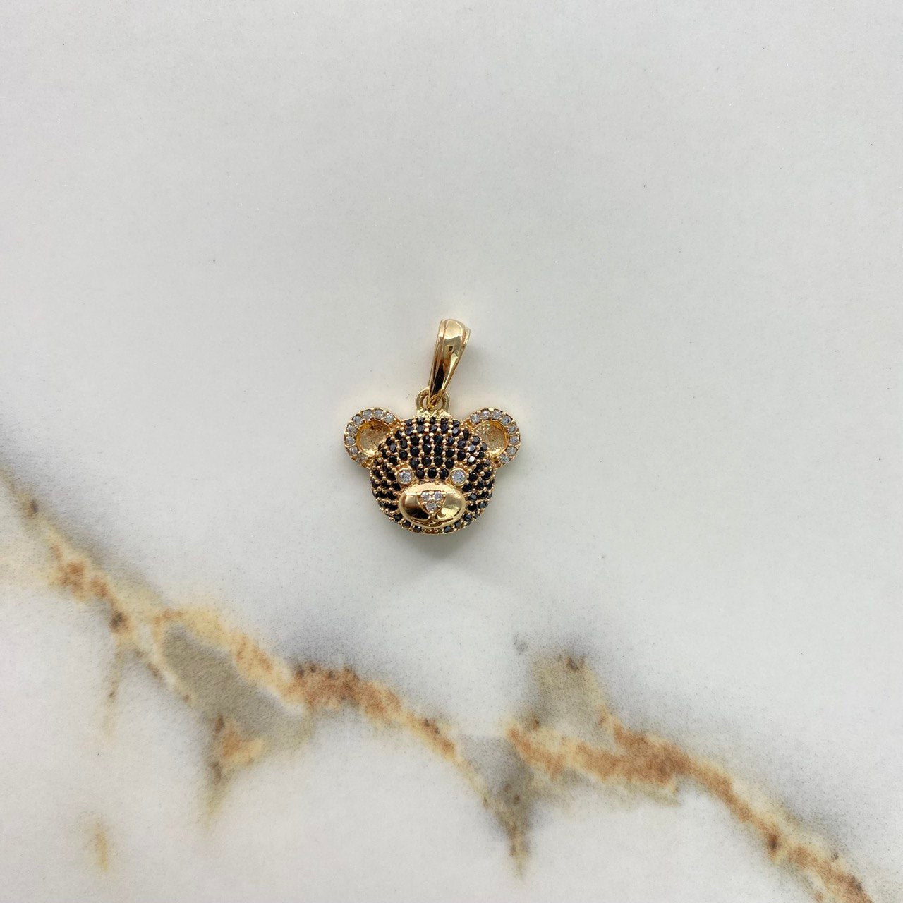 Dije Oso 2.8gr / 2cm / Circones Blancos Negros Oro Amarillo &
