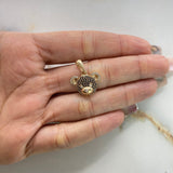Dije Oso 2.8gr / 2cm / Circones Blancos Negros Oro Amarillo &