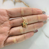 Dije Estrella 0.9gr / 2cm / Soplado Oro Amarillo &
