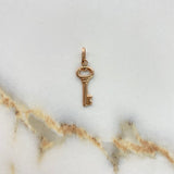 Dije Llave 0.5gr / 2.3cm / Lisa Oro Rosa &
