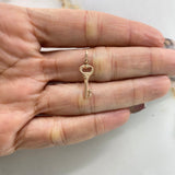 Dije Llave 0.5gr / 2.3cm / Lisa Oro Rosa &