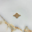 Herraje Trebol 1.2gr / 1.8cm / Circones Blancos Oro Amarillo &