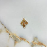 Herraje Trebol 1.2gr / 1.8cm / Circones Blancos Oro Amarillo &