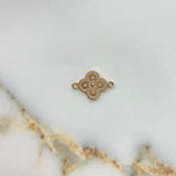 Herraje Trebol 1.2gr / 1.8cm / Circones Blancos Oro Amarillo &