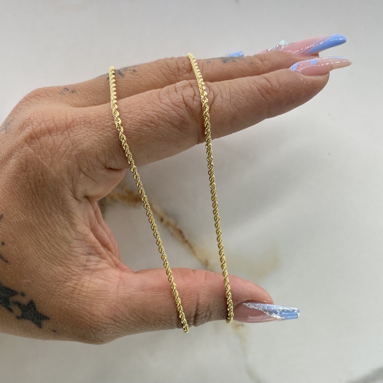 Cadena Lazo 2.9gr / 60cm / 1.9mm Oro Amarillo +3 &