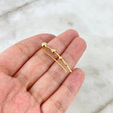 Piercing Earcuff Simulador 1.15gr / 3.2cm / 5mm-2mm Estela de Bolas Lisas Oro Amarillo (Joya) ©