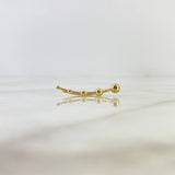 Piercing Earcuff Simulador 1.15gr / 3.2cm / 5mm-2mm Estela de Bolas Lisas Oro Amarillo (Joya) ©