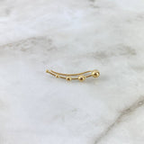Piercing Earcuff Simulador 1.2gr / 3.2cm / 5mm-2mm Estela de Bolas Lisas Oro Amarillo (Joya) ©