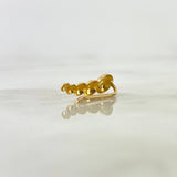 Piercing Earcuff Simulador 0.6gr / 1.8cm / 6mm-2mm Cascabel de Bolas Lisas Oro Amarillo (Joya) ©