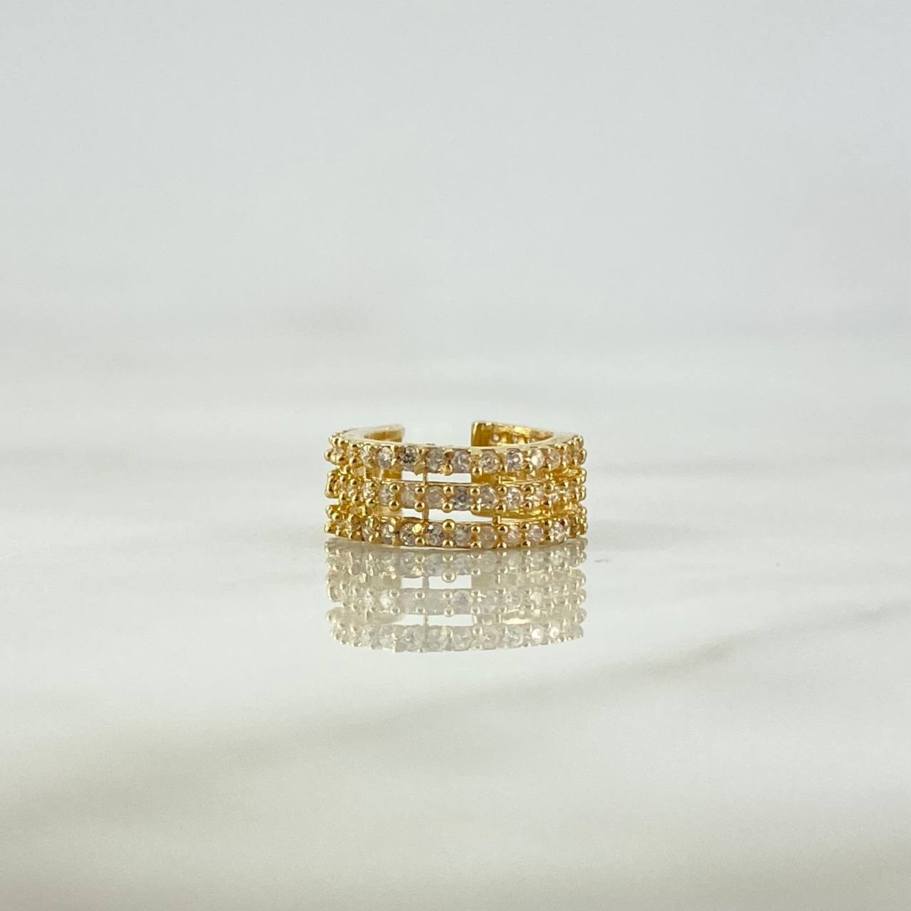 Piercing Earcuff Simulador Abrazo De Corazon 1.4gr / 1.3cm / Oro Amarillo 18K (Joya)