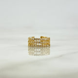 Piercing Earcuff Simulador Abrazo De Corazon 1.4gr / 1.3cm / Oro Amarillo 18K (Joya)
