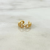 Piercing Earcuff Simulador 1.15gr / 1.3cm / Eslabones Abrazados Oro Amarillo (Joya)