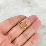 Piercing Earcuff Simulador 1.05gr / 1.4cm / Pluri Rombos Circones Blancos Oro Amarillo (Joya)