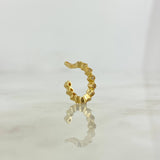 Piercing Earcuff Simulador 1.05gr / 1.4cm / Pluri Rombos Circones Blancos Oro Amarillo (Joya)