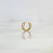 Piercing Earcuff Simulador 0.45gr / 0.9cm / Linea Curva Oro Amarillo (Joya)