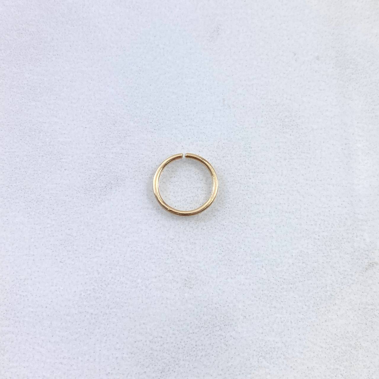 Piercing Aro Liso 0.2gr / 9mm Oro Amarillo 18K (Joya)