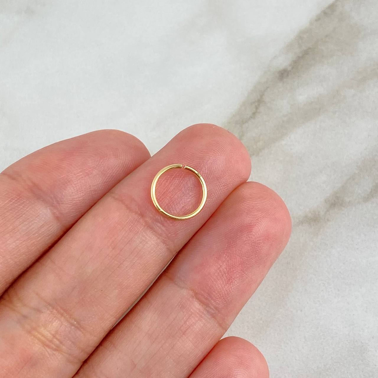 Piercing Aro Liso 0.2gr / 9mm Oro Amarillo 18K (Joya)