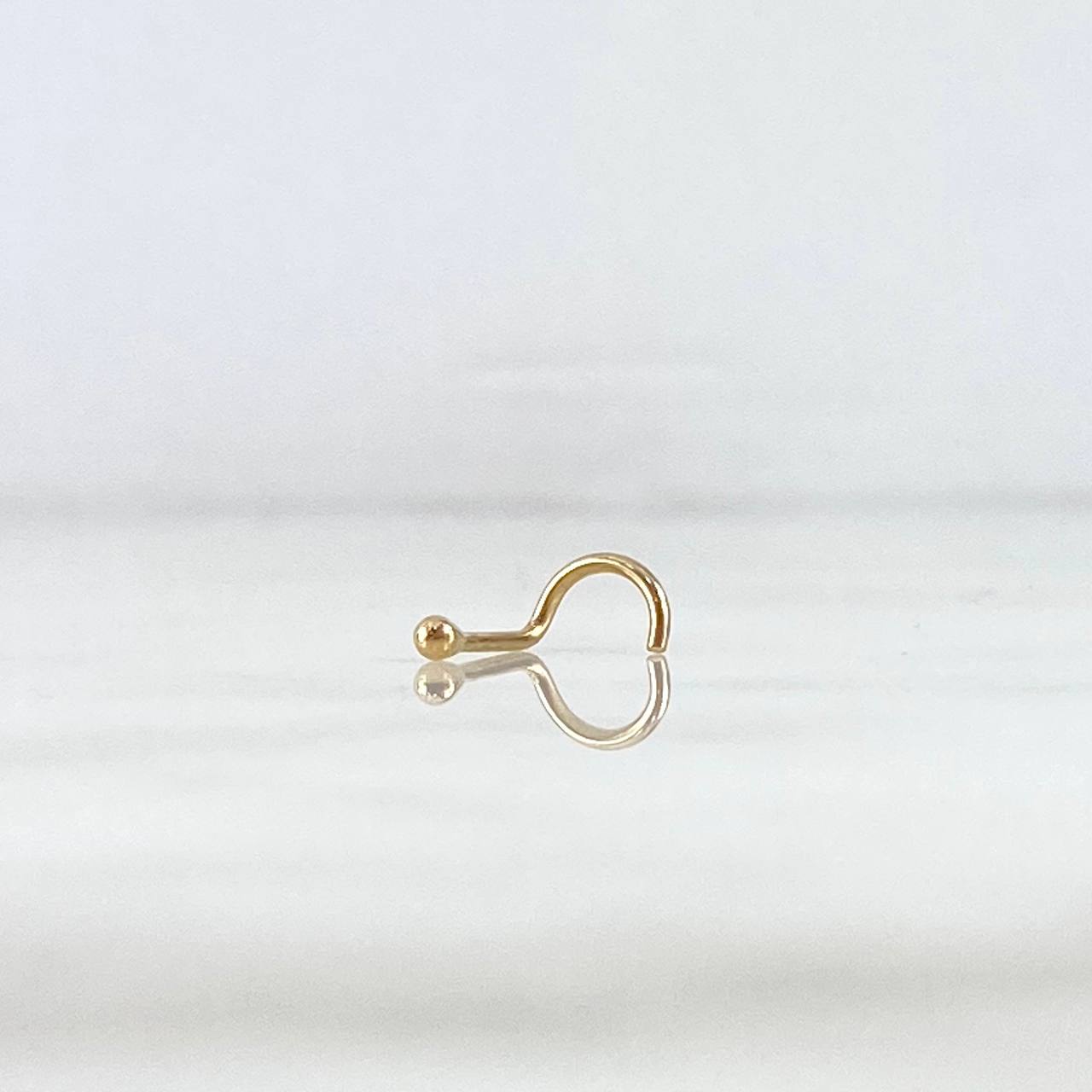 Piercing Chispa Curva 0.2gr / 0.9cm / 2mm Oro Amarillo (Joya)