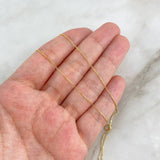 Cadena Veneciana Trebol VCyA 2.2gr / 45cm / Agata Negra Oro Amarillo +4