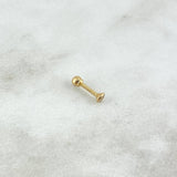 Piercing Tornillo 0.3gr / 0.7cm / 4mm Circon Blanco Oro Amarillo (Joya)